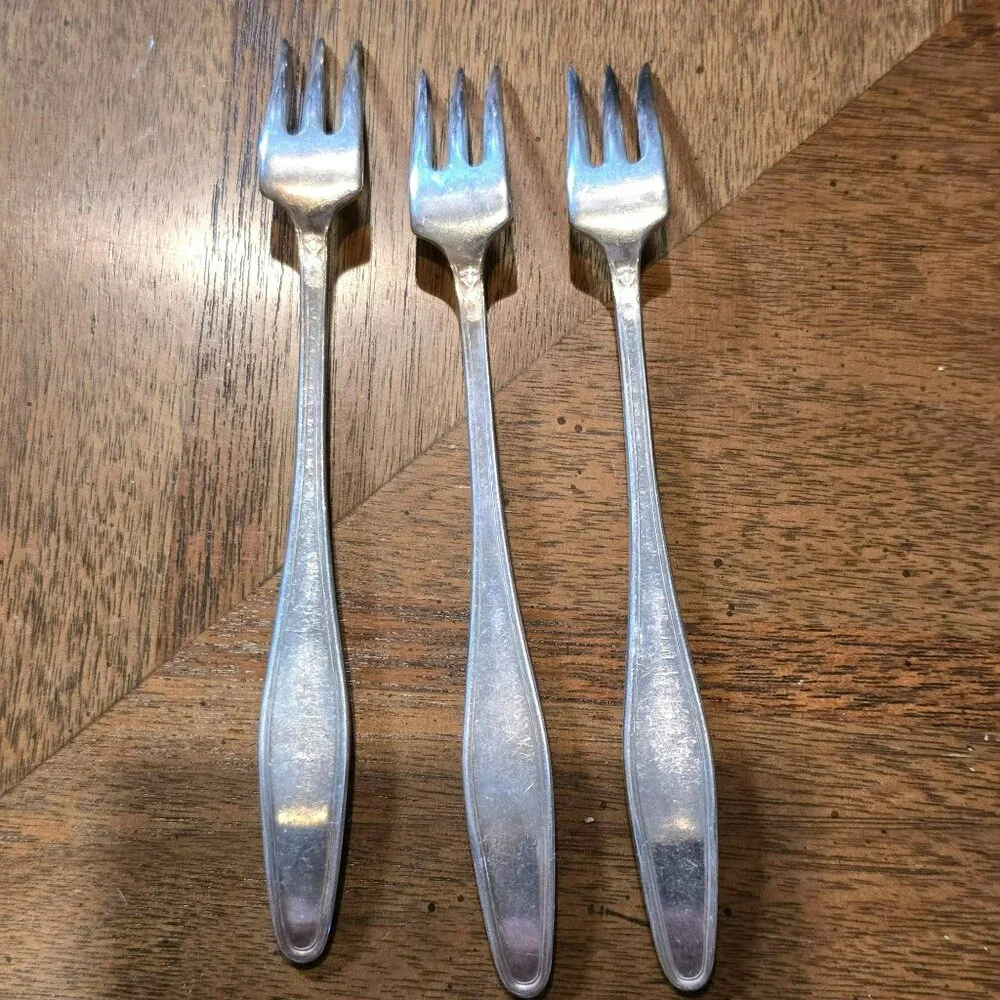 Franconia 3 Vintage Silver Plated Cocktail Forks International Silver 1922 HS117